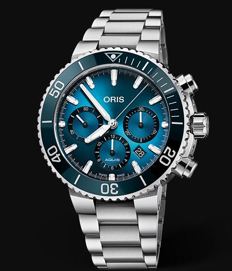 Review Oris Aquis 45.5mm BLUE WHALE LIMITED EDITION 01 771 7743 4185 Replica Watch - Click Image to Close